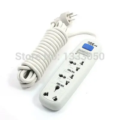 FREE SHIPPING 5M Cable US Plug Large South Africa 3Way Power Strip 2500W 250VAC AU Plug