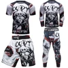Mma Jiu Jitsu Bjj t-shirts+pants MMA Muay thai shorts Rashguard for men Boxing Jerseys Suits Boxeo Gym mma Clothing Tracksuit ► Photo 2/6