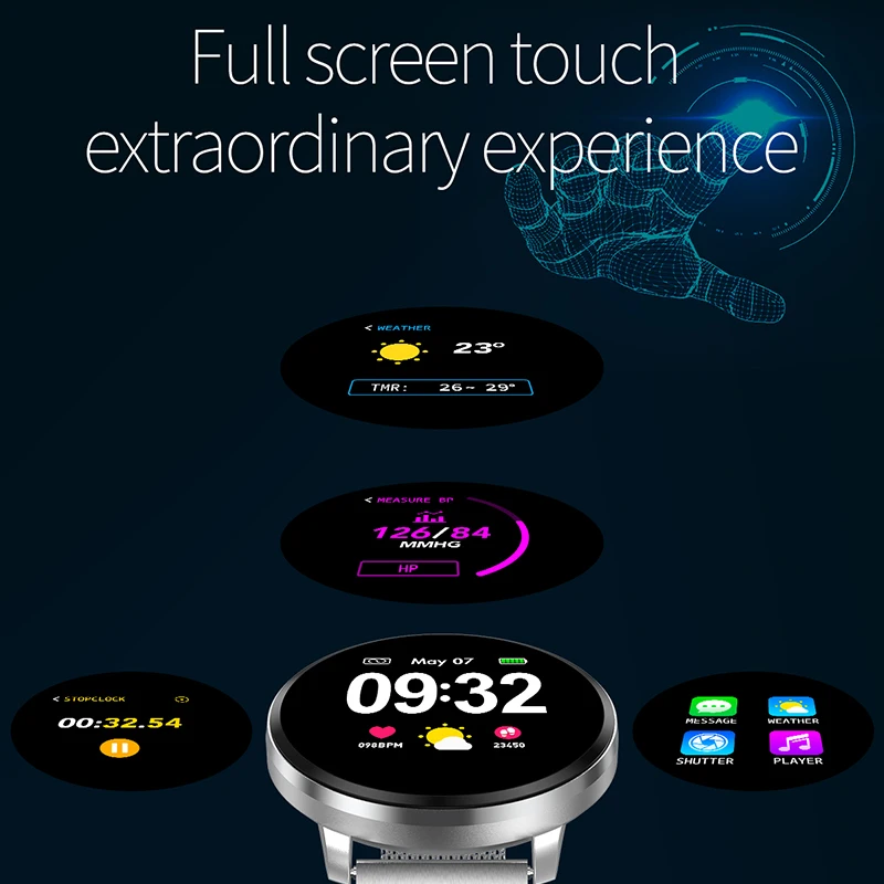Focusmart 2019 New CF68 Smart Watch Intelligent Reminder Smart Watch Multilingual Word Library Real-time Heart Rate Measurement
