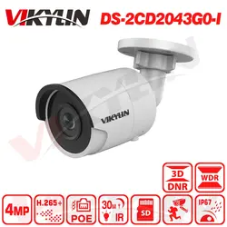 VIKYLIN 4MP IP камера пуля сетевая камера видеонаблюдения POE WDR POE слот для карты SD OEM от Hikvision DS-2CD2043G0-I