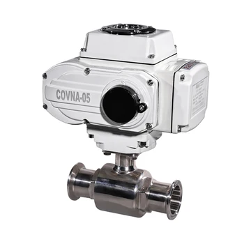 

3/4 inch Sanitary Motorized Ball Valve DN20 On Off Type 2 Ways Sanitary Electric Ball Valve Stainless Steel Clamp Connection