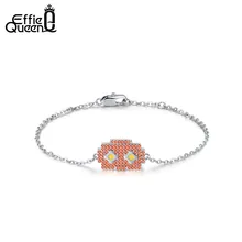 Effie queen Модные женские браслеты прекрасная коробка робот с красной AAA кубический браслет с фианитами, ювелирные изделиям из эмали, Bileklik DB70