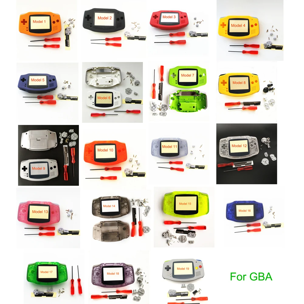

HISPEEDIDO 19 colors Housing Shell Pack for Nintendo Gameboy Advance console Case Cover Repair Part For GBA with Button pads