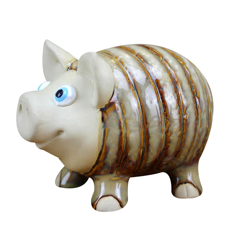 

Creative Cute Ceramic Pig Figurine Ornament Porcelain Lucky Pig Miniature Desktop Craft Home Decor Accessories Kid Birthday Gift