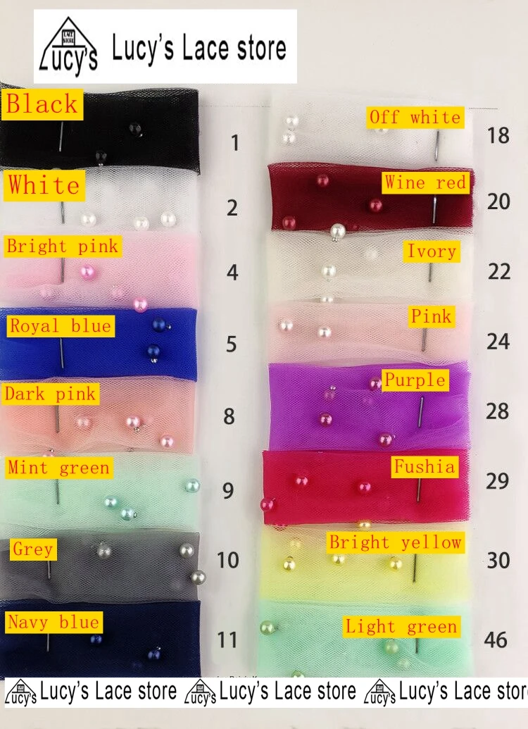 Цвет темно-синий, розовый, бежевый, фиолетовый, королевский синий 5 ярдов смешанные цвета доступны сетка тюль кружева с жемчугом