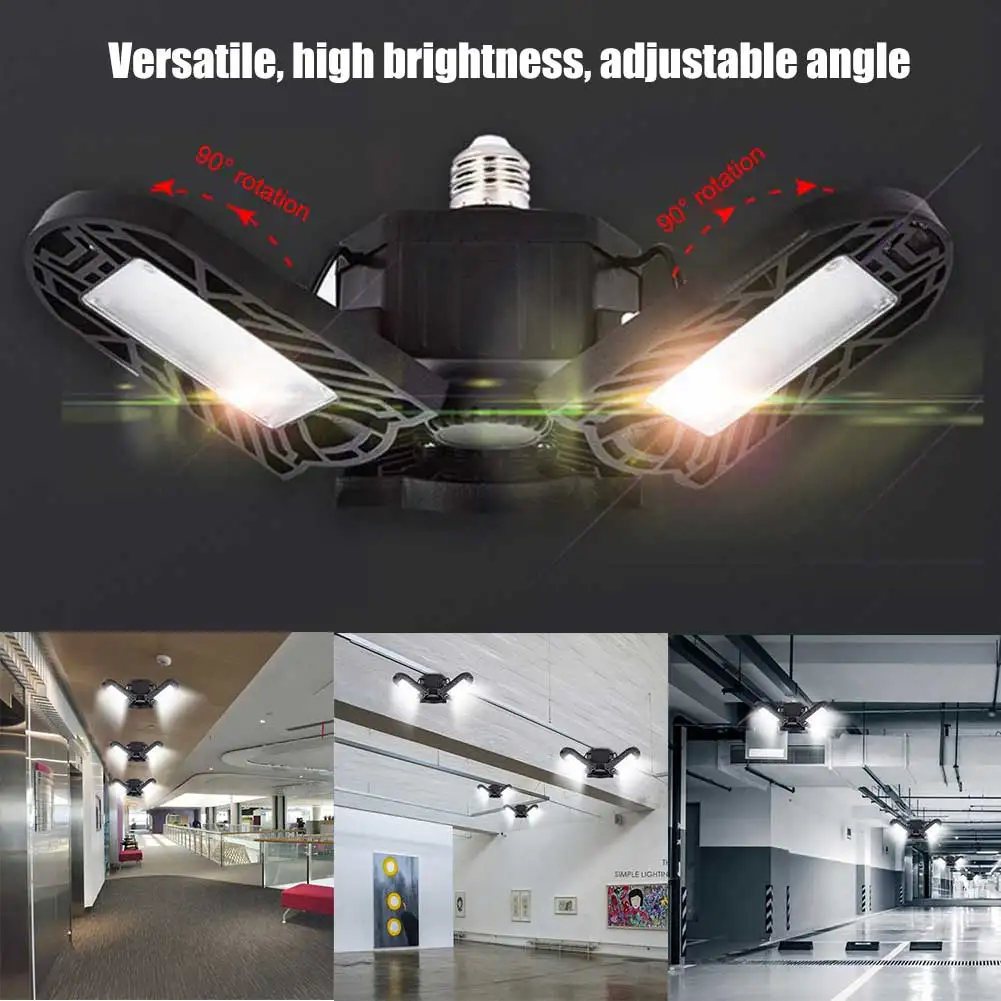 

LED Garage Lights Motion Activated Deformed Garage Light 6500K Deformable Light #2