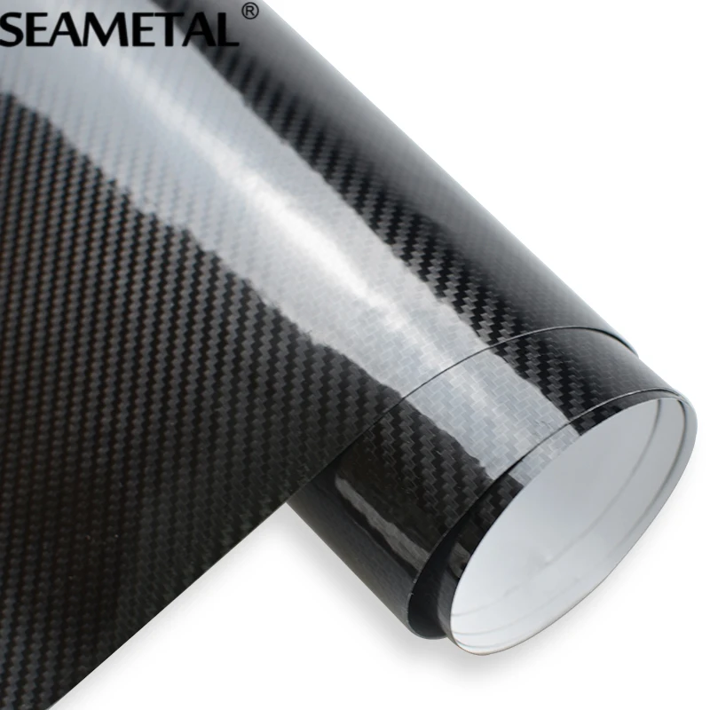30x200cm Glossy 5D Carbon Fiber Black DIY Car styling Auto Motorcycle Stickers Car styling Interior font