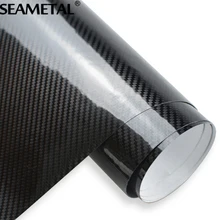 30x200cm Glossy 5D Carbon Fiber Black DIY Car styling Auto Motorcycle Stickers Car styling Interior font