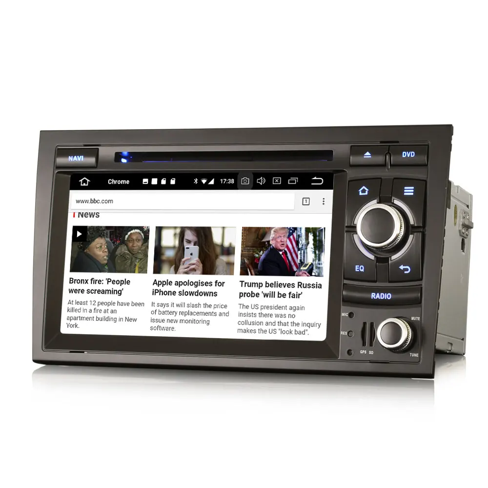 Best Erisin ES3974A PX30 Android 8.1 Car Multimedia Player 7" Car DVD GPS for AUDI A4 S4 RS4 B9 B7 SEAT EXEO 3