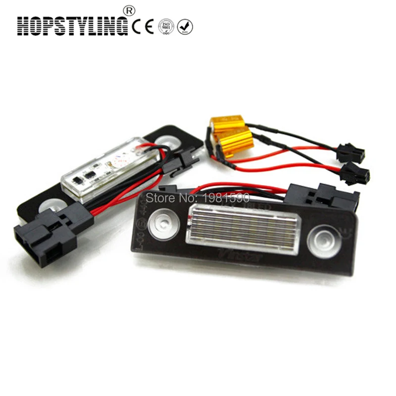 2x Free Error Car rear 18 SMD LED number plate light for Skoda Roomster 5J Octavia 1Z replacement auto accessory parts