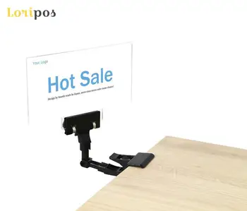 

Shelf Sign Clip Holder Plastic Sign Cover Acrylic Black Clip Label Holder Frame For Display Price Card Cover Advertising Rack