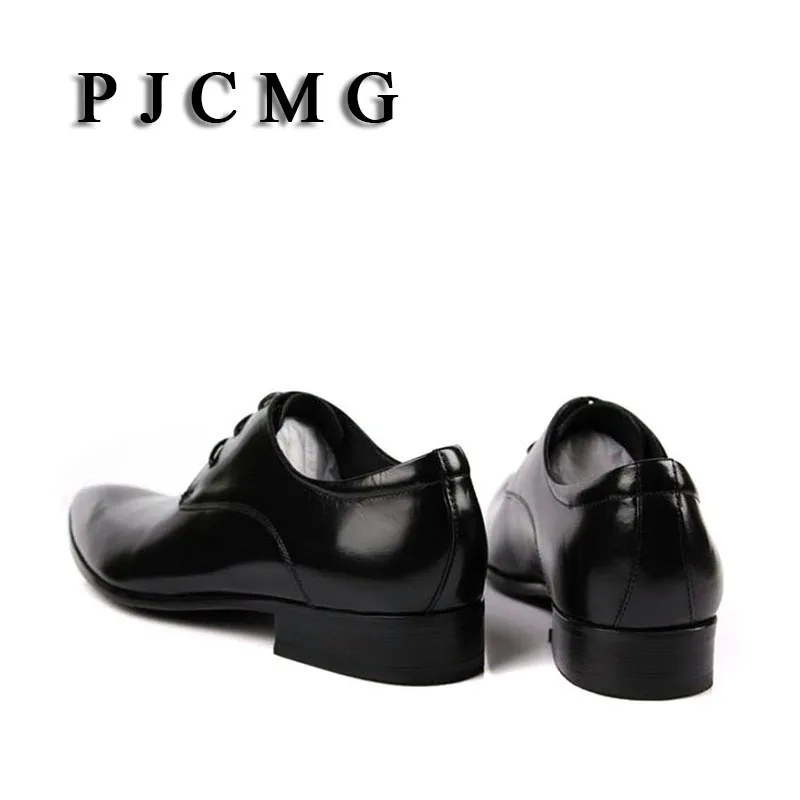 PJCMG/Лидер продаж; модные высококачественные мужские оксфорды из натуральной кожи; деловые дышащие модельные туфли-оксфорды на шнуровке; свадебные мужские туфли