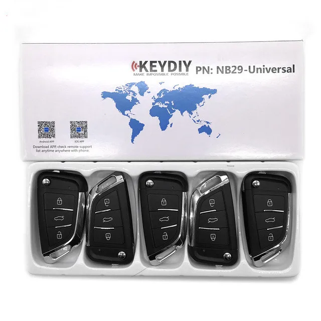 

5PCS bmw style KD NB29 Multi-functional 3 Button Universal KD KEYDIY Remote Control for KD900/KD200/URG200/KD-X2 key programmer