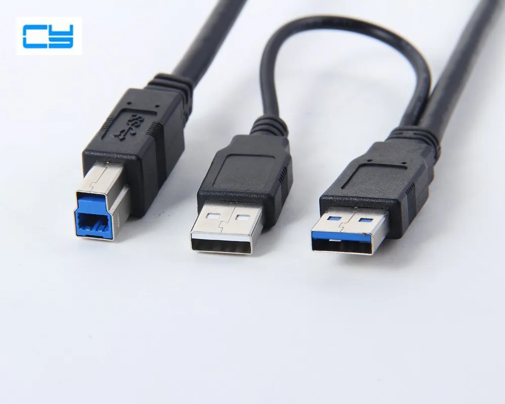 5 Гбит/с USB 3 0 тип А папа AM на B Тип BM Мобильный Внешний жесткий диск HDD Y кабель с