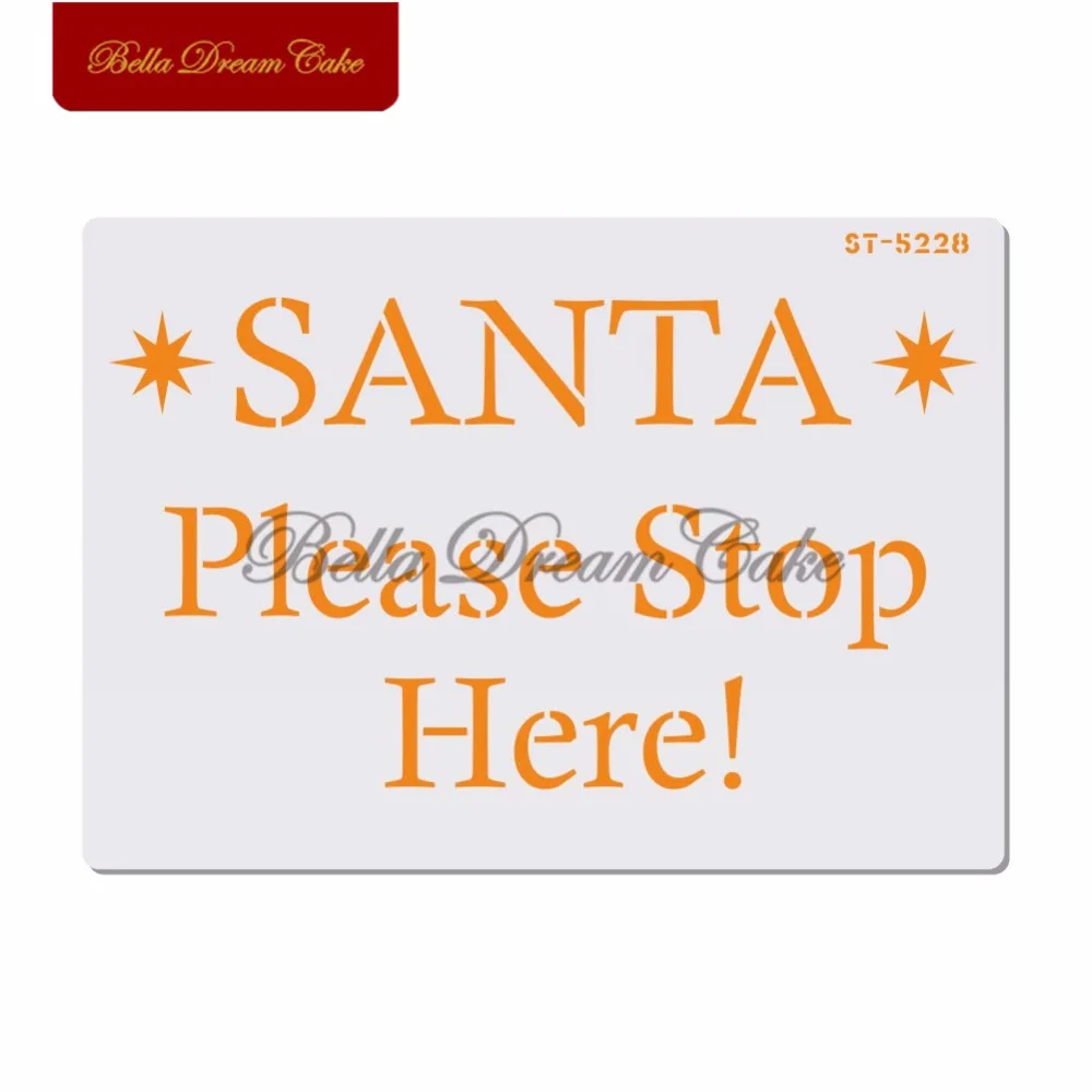 

Christmas Letter Design Cake Stencil Layering Plastic Stencils DIY Scrapbooking Painting Drawing Stencils Template Cake Tool