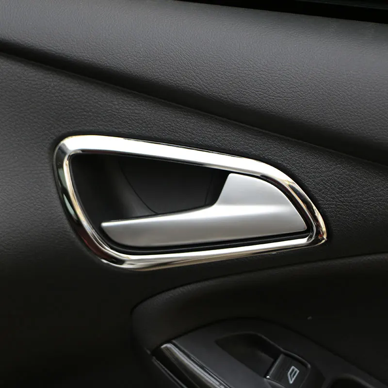 Цвет свою жизнь 4 шт./компл. Нержавеющая сталь внутренняя дверная ручка украшения отделка Стикеры для Ford Focus 3 4 MK3 4 MK4 2012