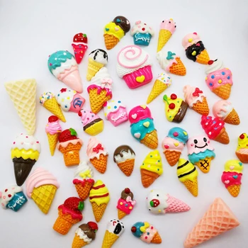 

35 Pieces Slime Charms Ice Cream Cone Sweets Resin Flatback Slime Accessories Beads Making Supplies For DIY Scrapbooking Crafts
