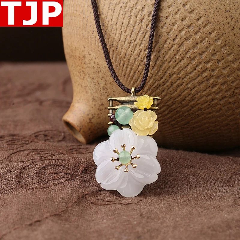 Декоративное ожерелье, цепочка для ключицы, кулон в виде дикого цветка, Национальный кулон в виде ветра, Mori girl, подарок для пары, аксессуары