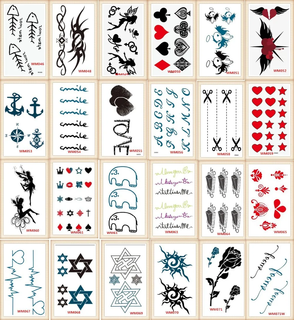 20 Models Lot Tattoo Sex Products Temporary Tattoo For Man And Woman Waterproof Stickers Wsh046 