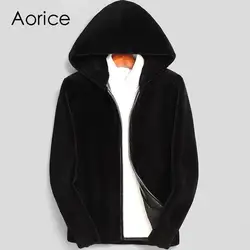 Aorice MT819 2019 новые модные мужские 100% шерсть однотонные куртки с капюшоном Осень-Зима Повседневная Верхняя одежда мужские куртки и пальто