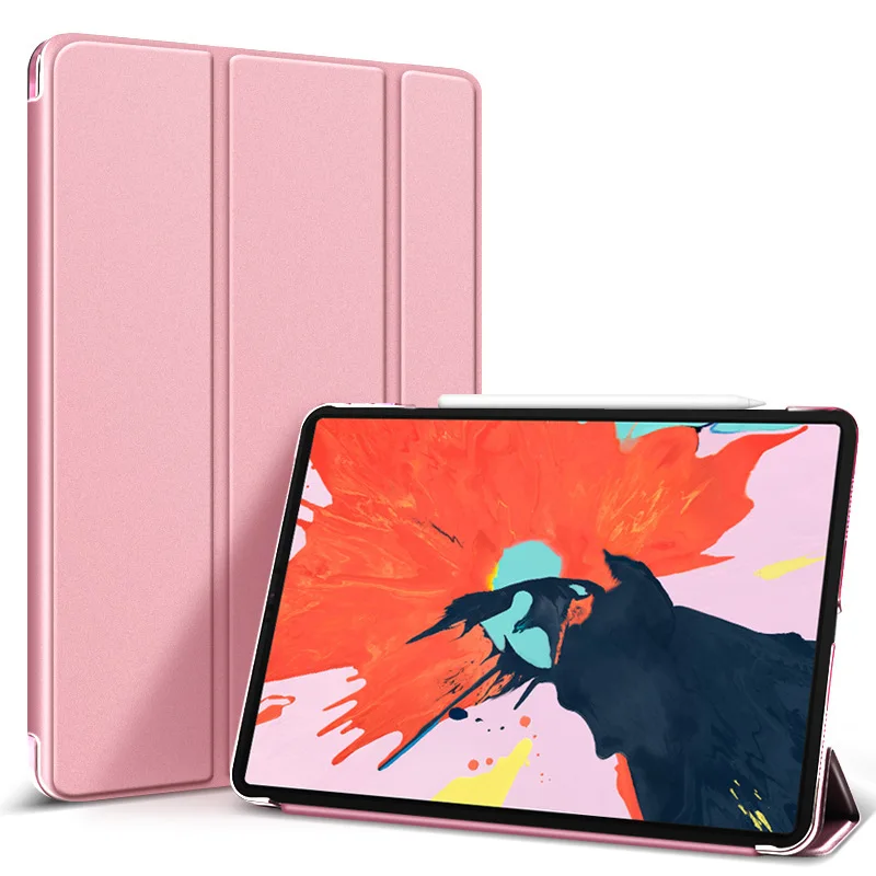 Для нового iPad Pro 11 A1979 A1980 чехол тонкий из искусственной кожи + прозрачный ПК Жесткий Вернуться Smart Cover для iPad Pro 11 2018 принципиально + пленка +