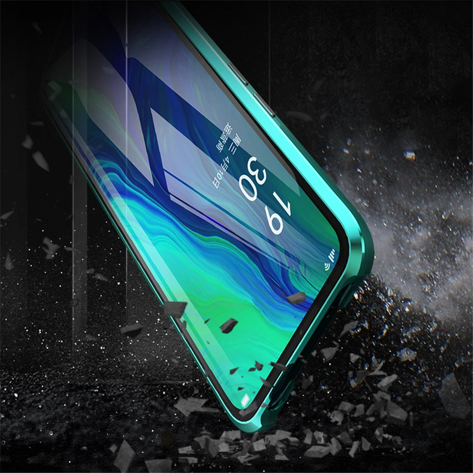 Роскошный чехол для OPPO Reno с магнитной адсорбцией и металлической рамкой
