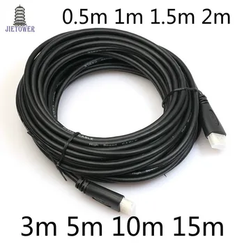 

50pcs/lot HDMI Cable video cables gold plated 1080P 3D Cable for HDTV splitter switcher 0.5m 1m 1.5m 2m 3m 5m 10m 15m wholesale