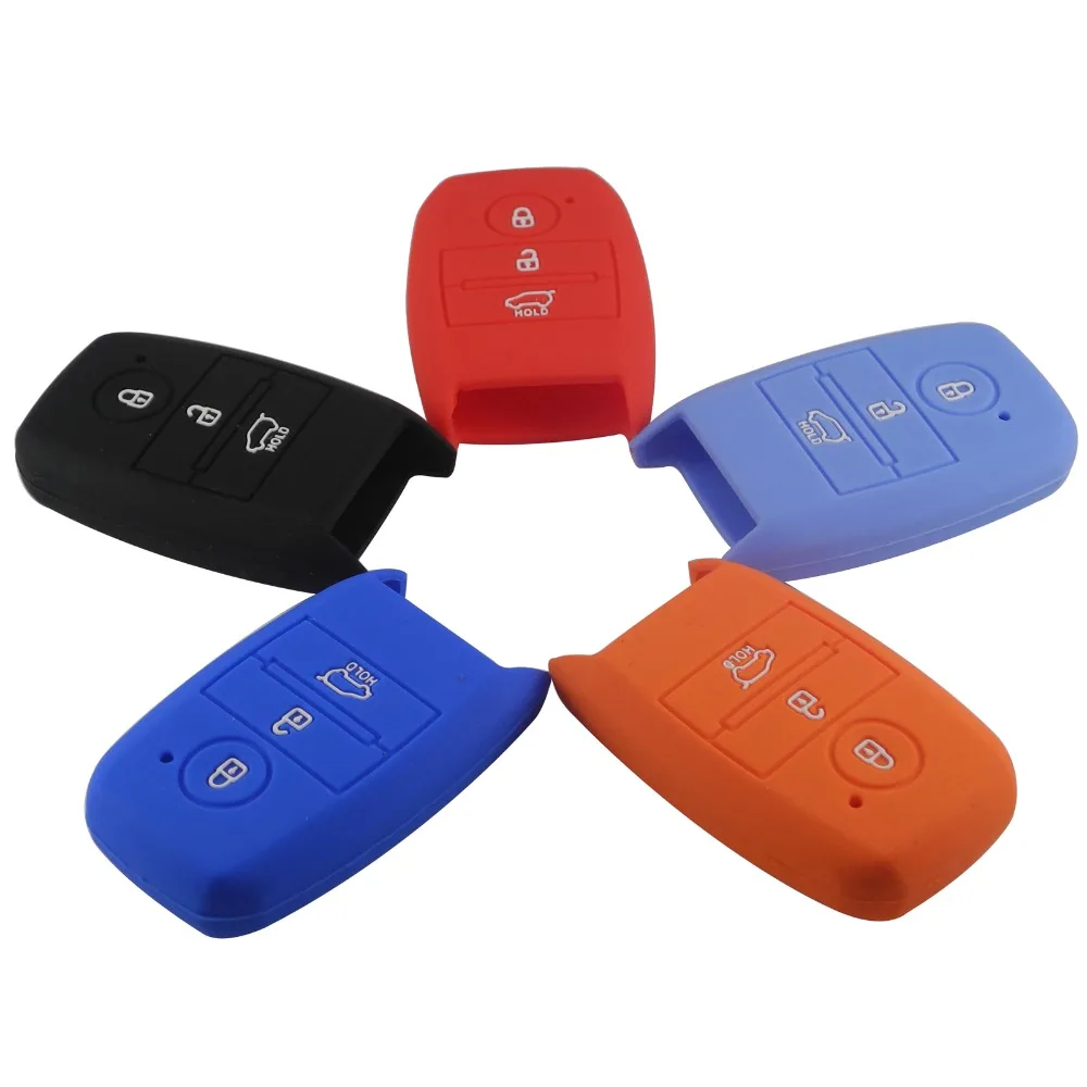 

New Remote 3 Buttons Silicone Car Key Fob Shell Cover Case For Kia Rio Ceed Soul Sportage Sorento Carens Picanto Skin Holder