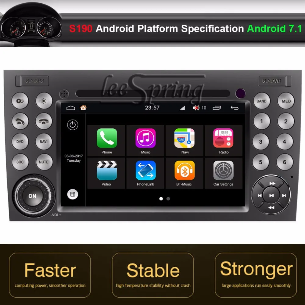 Android 7,1 автомобиль DVD gps плеер для Mercedes-Benz SLK class
