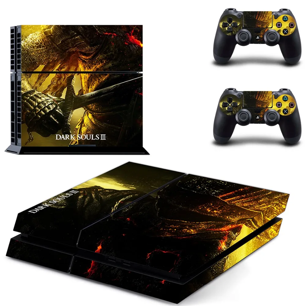 Dark Souls III PS4 наклейка для sony playstation 4 консоль и 2 контроллера skins PS4 наклейка s виниловый аксессуар