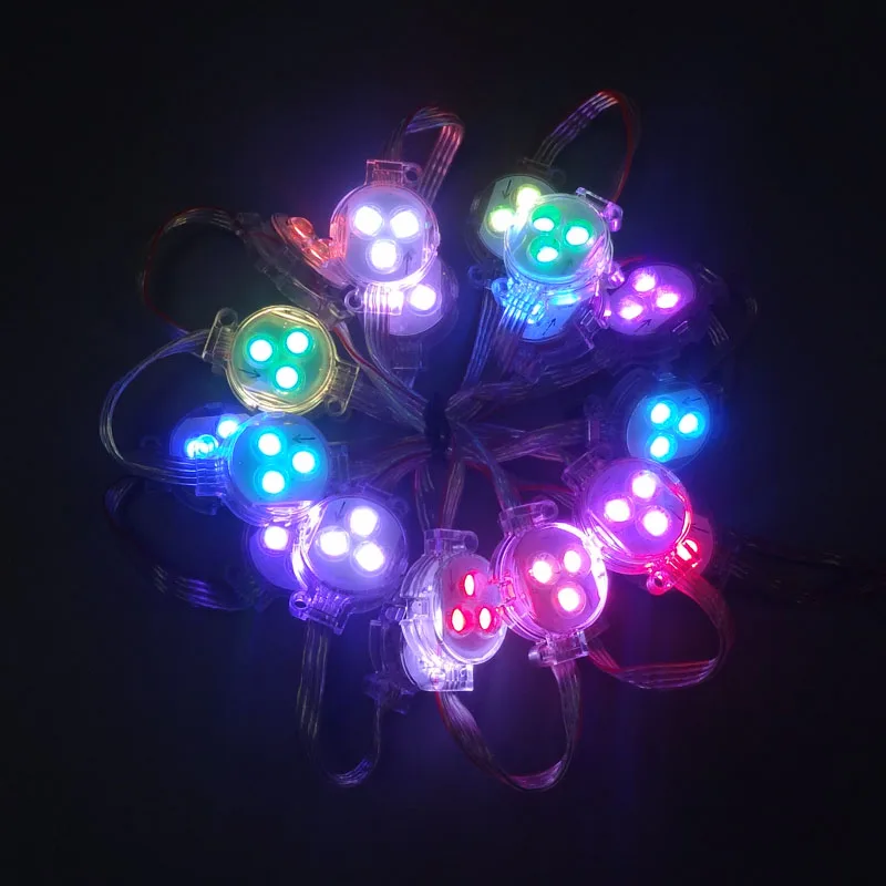 200pcs Dc12v Ws2811/1908 Ic D30 Diameter 30mm 5050smd Rgb 3 Leds Led Pixel Point Light Module Waterproof By Dhl Fedex Express Led Lighting