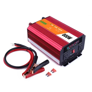 

800W DC 12V To AC 220V Pure Sinusoidal Inverter Solar photovoltaic Inverter Travel Power Supply Control 3 universal socket