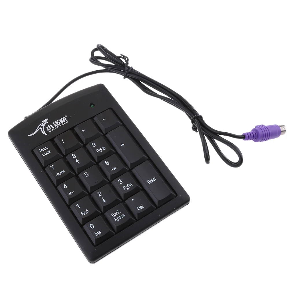 PS2 18 Keys Number Pad Mini Numeric Accounting Keypad Calculator Keyboar