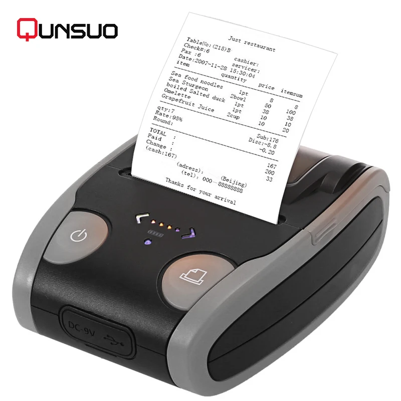 Receipt Wireless Bluetooth barcode label printer With Android / IOSin