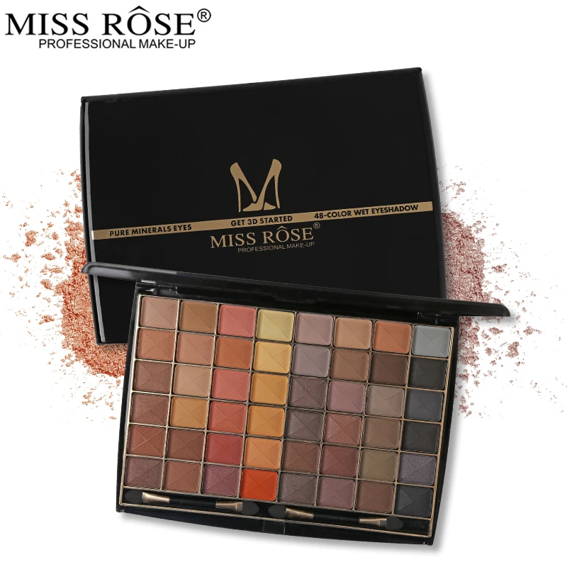 Miss Rose 48 матовые тени для век палитра 3D бронзатор контурирующие телесные дымчатые