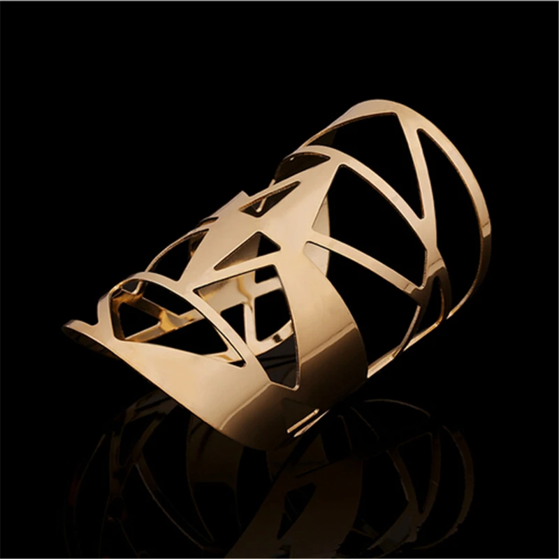 

ZOSHI Hollow Design Big Bracelets Manchette Statement Jewelry Fashion Open Cuff Bangles Bracelets For Women Wrap Hand Bijoux
