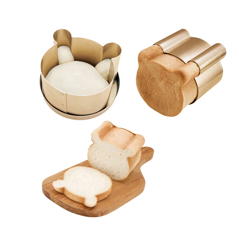 

3Pcs/Set Carbon Steel Bear Shape Cake Mould For Cookies DIY Sandwich Bakeware Baking Tools