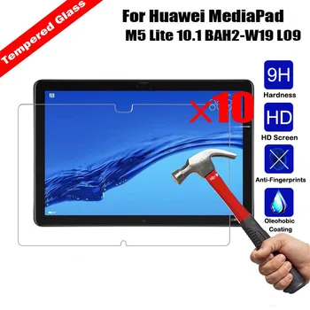 

10Pcs Wholesale Cheap Tempered Glass Tablet Screen Protector Anti-explosion For Huawei MediaPad M5 Lite 10.1 BAH2-W19 L09 Film