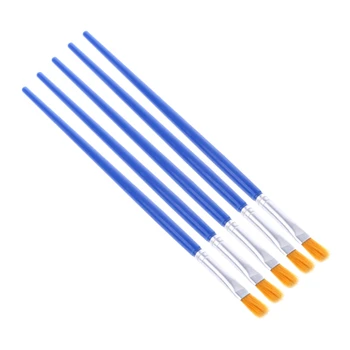 

5Pcs Flat Painting Brushes Set Artist Nylon Hair Watercolor Acrylic Oil Drawing