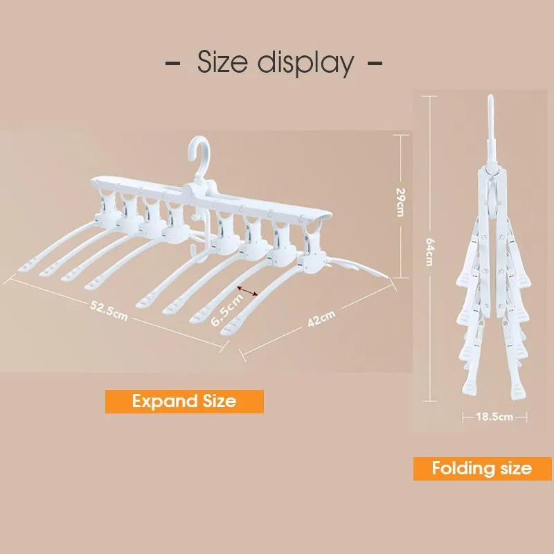 Волшебный вешалка для одежды Портативный Прачечная вешалка, крюк сушилка 8 Зажимы складная вешалка для сушки одежды электрическая сушилка для одежды