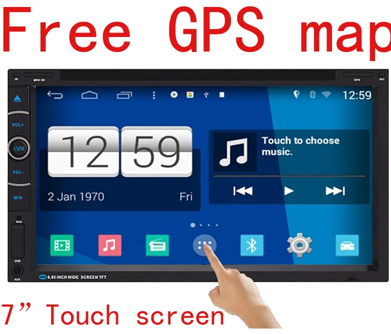 Universal 7 inch 2 din Car Dvd Player With Bluetooth USB AM FM HD TFT