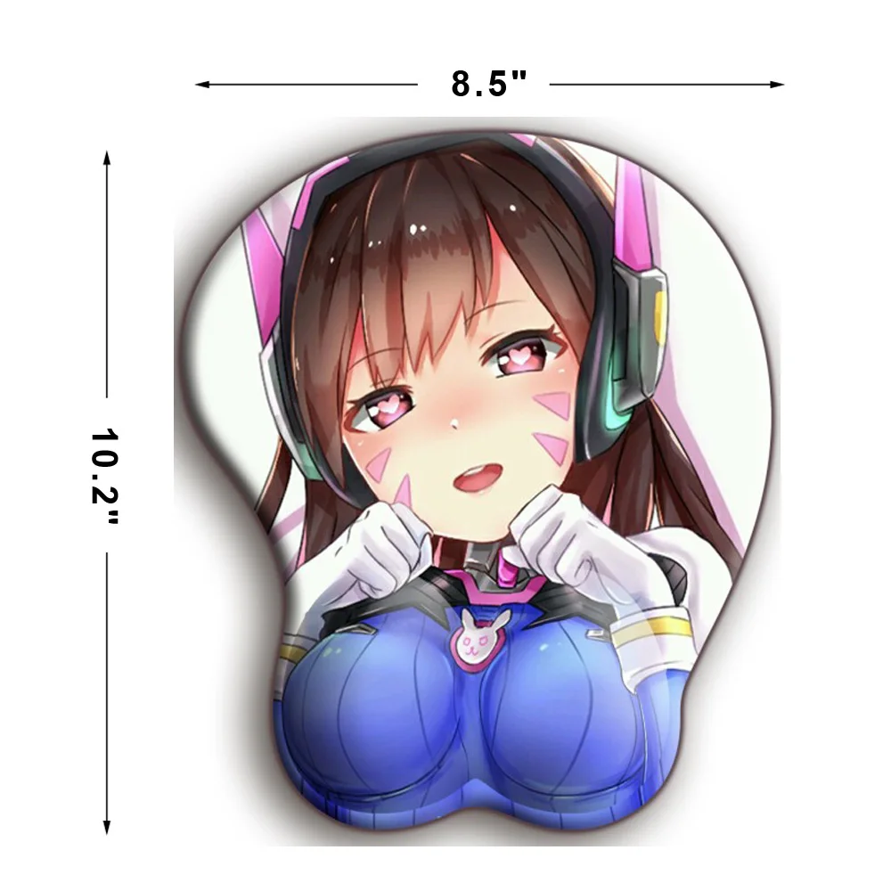 Tanie Podkładka pod mysz anime Overwatch D. VA podkładka pod mysz 3D żel silikonowy ergonomiczna podkładka pod mysz z podpórką pod nadgarstek podkładka pod mysz dva
