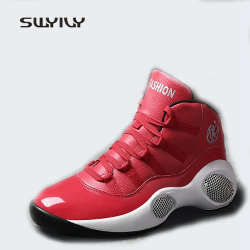 SWYIVY Men Basketball Shoes Wear-resistant Breathable Sneakers 2018 Non-slip Deodorization Height Increasing Male Sport Shoes