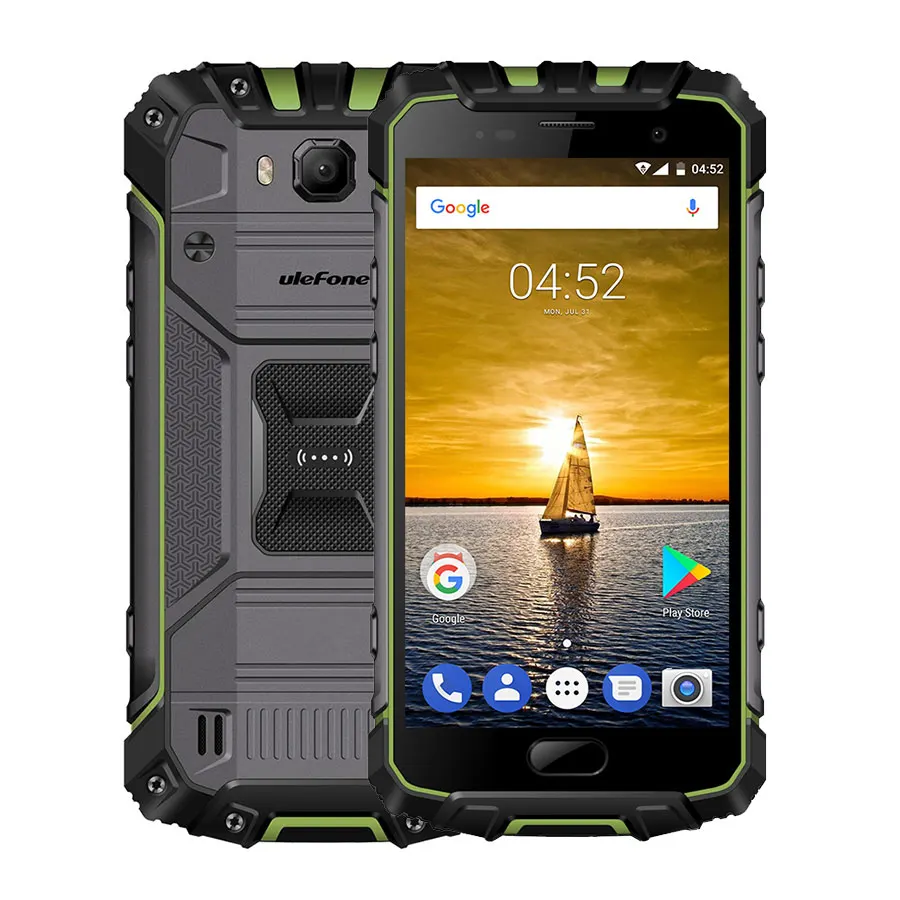 Мобильный телефон Ulefone Armor 2, 4G LTE, 6 ГБ ОЗУ, 64 Гб ПЗУ, Android 7,0, MTK Helio P25, четыре ядра, 5,0 дюймов, FHD, IP68, водонепроницаемый, mTouch - Цвет: Green