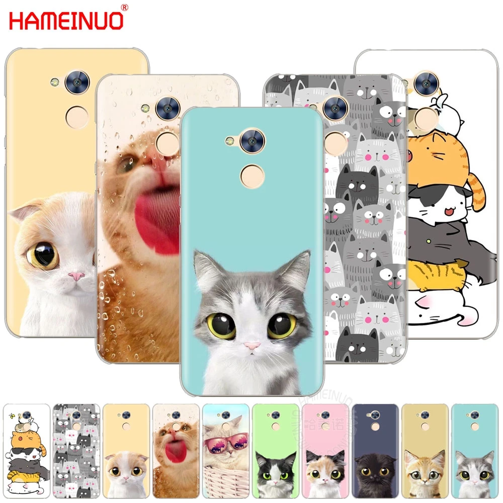

HAMEINUO cat cute meow animal cell phone Cover Case for Huawei Honor 4A 5A 6A 6C 6X 8 9 NOVA PLUS LITE