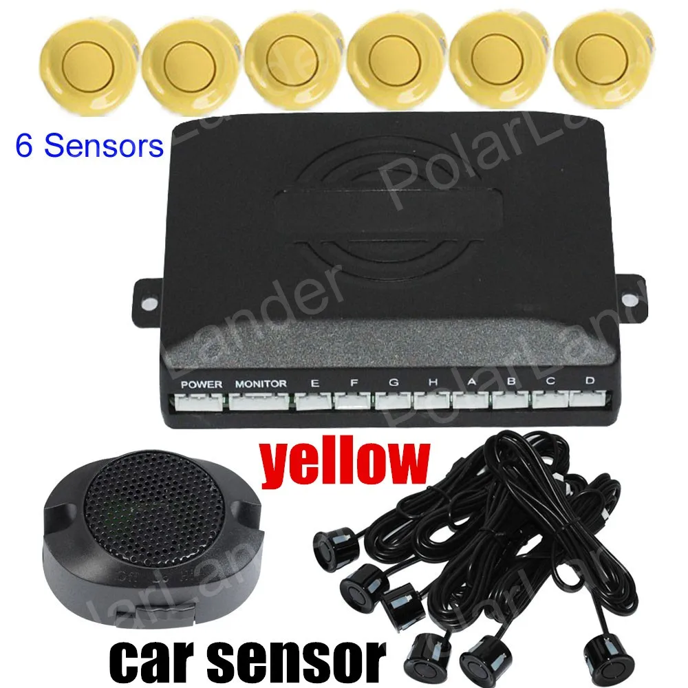 new arrival 6 sensors Car Reverse Parking backup Sensors Buzzer sound