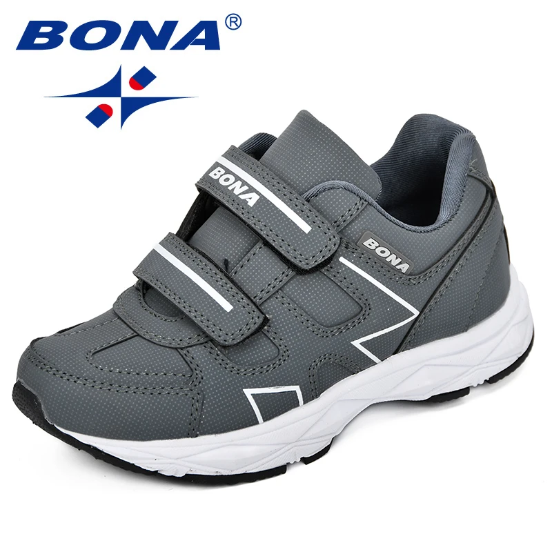 

BONA New Delicate Design Children Casual Shoes Synthetic Boys Sneakers Fashion Hook&Loop Girls Leisure Shoes Light Kids Shoes