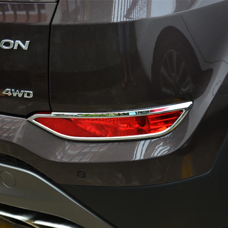 

Free Shipping High Quality ABS Chrome Rear Fog lamps cover Trim Fog lamp shade Trim For Hyundai Tucson