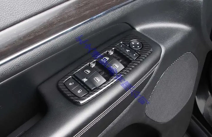 Для Jeep Grand Cherokee аксессуары для стайлинга автомобилей карбоновое волокно стиль двери окна подлокотник Крышка переключатель панель Отделка Литья