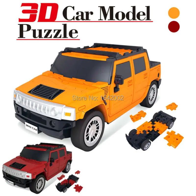 Новый 3D модели автомобилей, хорошее качество 1:32 Пластик модель автомобиля набор строительных блоков, детские забавные блоки автомобиля